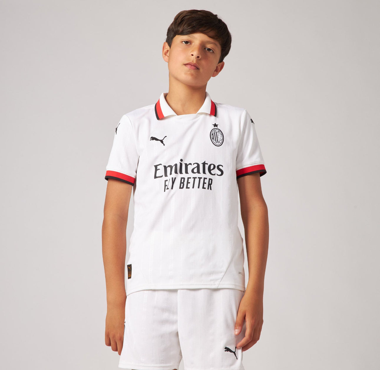 CAMISETA Y PANTALON CORTO PARA NIÑO AC MILAN AWAY 24/25