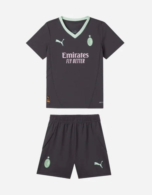 CAMISETA Y PANTALON CORTO PARA NIÑO AC MILAN THIRD 24/25