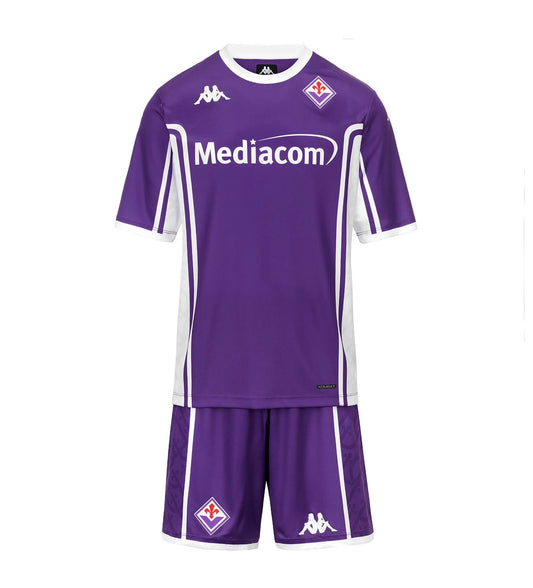 CAMISETA Y PANTALON CORTO PARA NIÑO FIORENTINA HOME 25/26