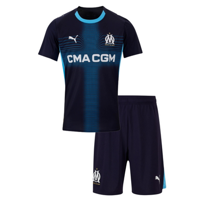 CAMISETA Y PANTALONES CORTOS PARA NIÑOS OLYMPIQUE DE MARSEILLE AWAY 25/26
