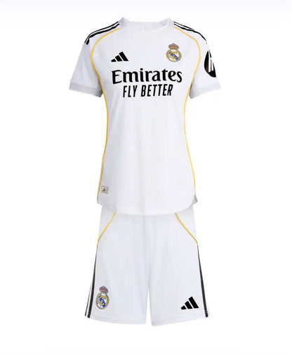 CAMISETA Y PANTALONES CORTOS NIÑOS REAL MADRID HOME 25/26