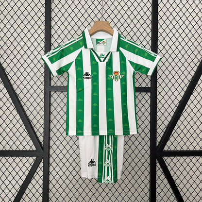 CAMISETA Y PANTALÓN CORTO NIÑO REAL BETIS HOME RETRO 95/97