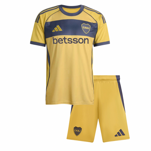 CAMISETA Y PANTALÓN CORTO NIÑO BOCA JUNIORS AWAY 25/26