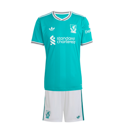 CAMISETA Y PANTALONES CORTOS PARA NIÑOS LIVERPOOL THIRD 25/26