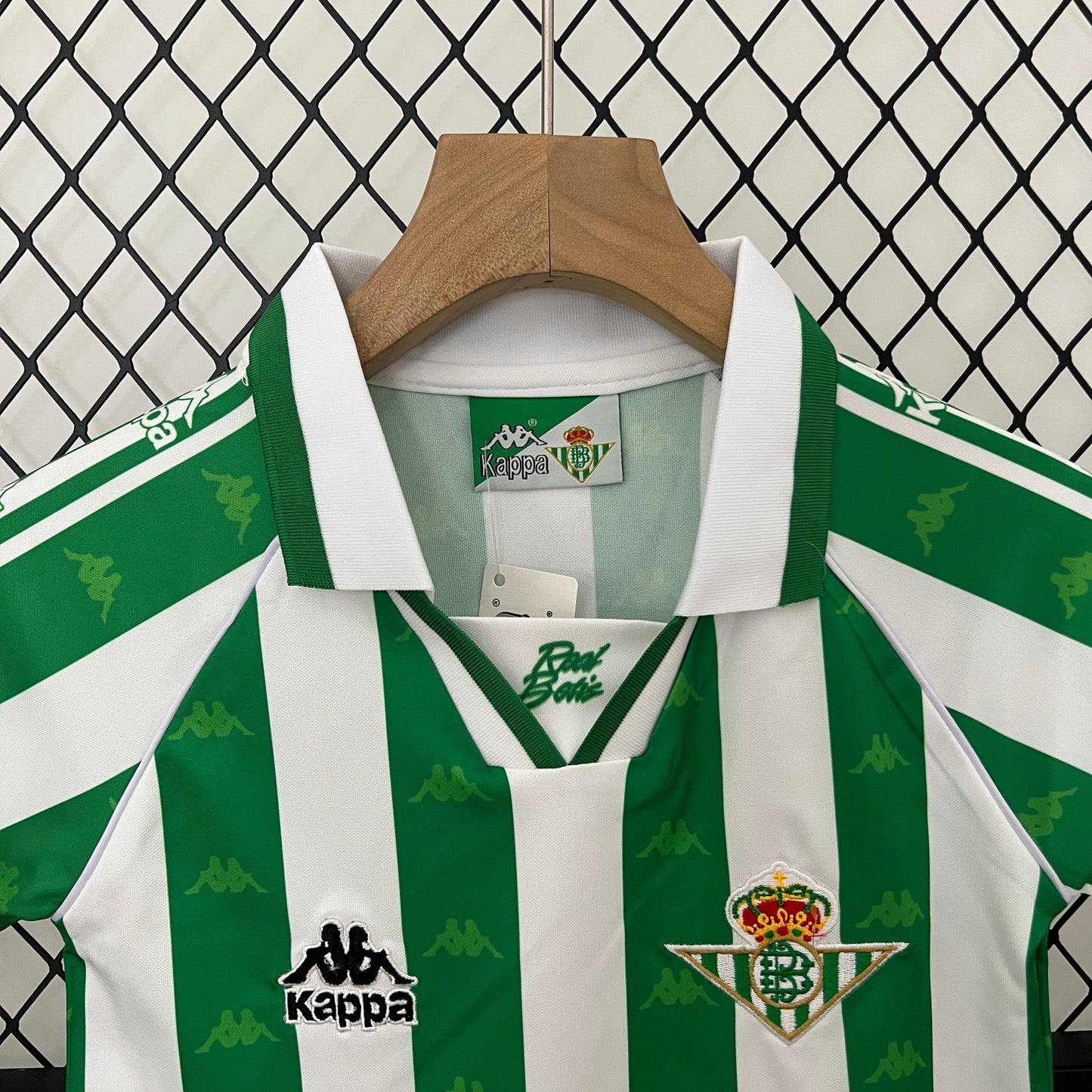 CAMISETA Y PANTALÓN CORTO NIÑO REAL BETIS HOME RETRO 95/97