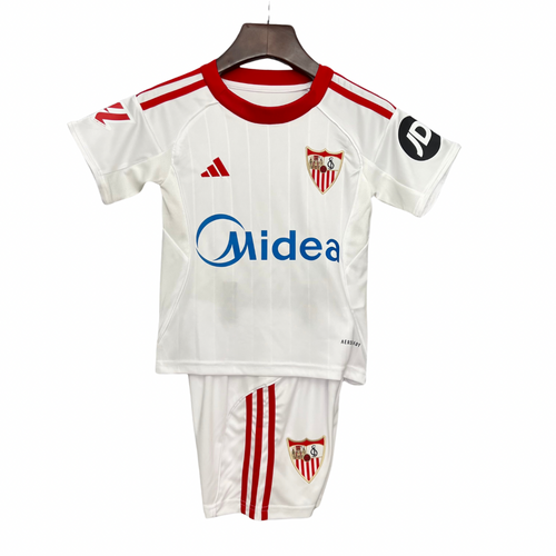 CAMISETAS Y PANTALONES CORTOS NIÑOS SEVILLA FC HOME 25/26