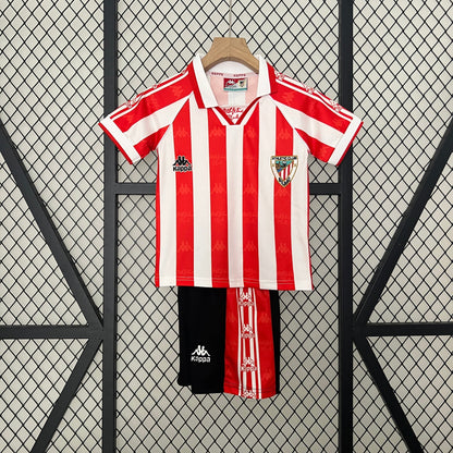 CAMISA E PANTALON CORTO NIÑO ATHLETIC BILBAO HOME RETRO 95/97