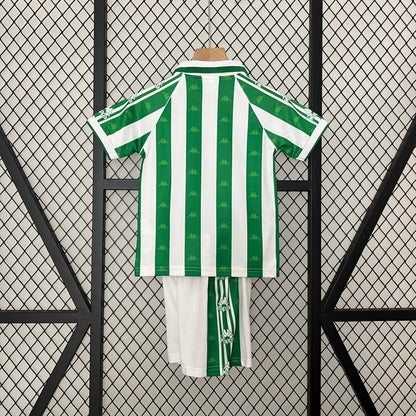 CAMISETA Y PANTALÓN CORTO NIÑO REAL BETIS HOME RETRO 95/97