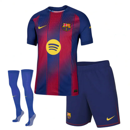 CAMISA E PANTALONES CORTOS PARA NIÑO FC BARCELONA HOME 25/26 - CON MEDIAS