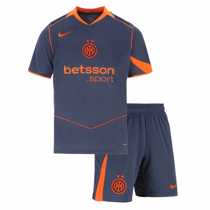 CAMISETA Y PANTALON CORTO PARA NIÑO INTER THIRD 25/26