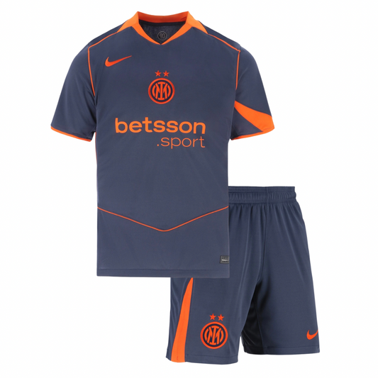 CAMISETA Y PANTALON CORTO PARA NIÑO INTER THIRD 25/26