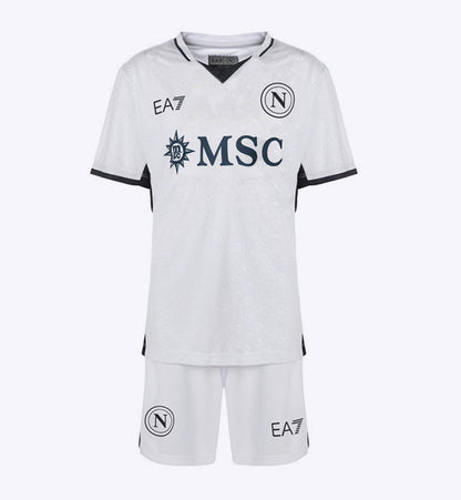 CAMISETA Y PANTALON CORTO PARA NIÑO NAPOLI AWAY 24/25