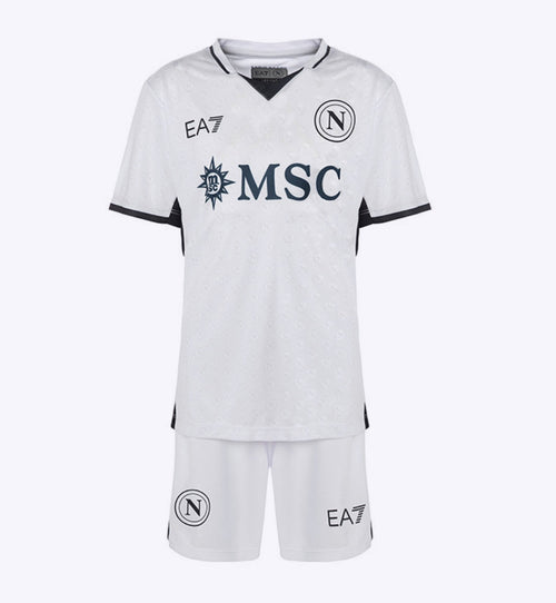 CAMISETA Y PANTALON CORTO PARA NIÑO NAPOLI AWAY 24/25