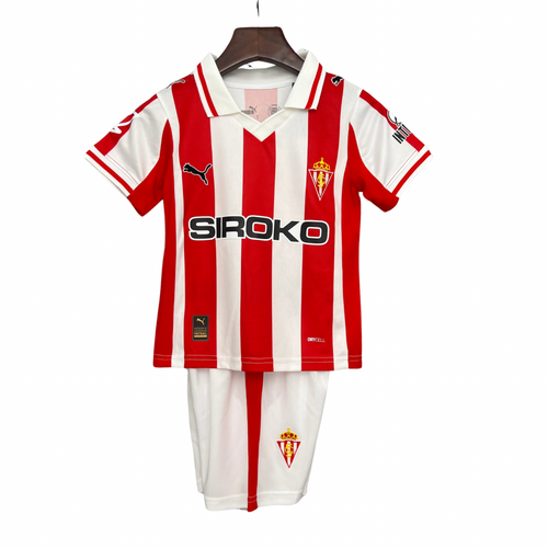 CAMISETAS Y PANTALONES CORTOS NIÑOS  SPORTING GIJON HOME 25/26