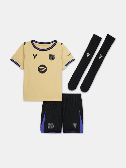 CAMISA E PANTALONES CORTOS PARA NIÑO FC BARCELONA AWAY 25/26 - CON MEDIAS
