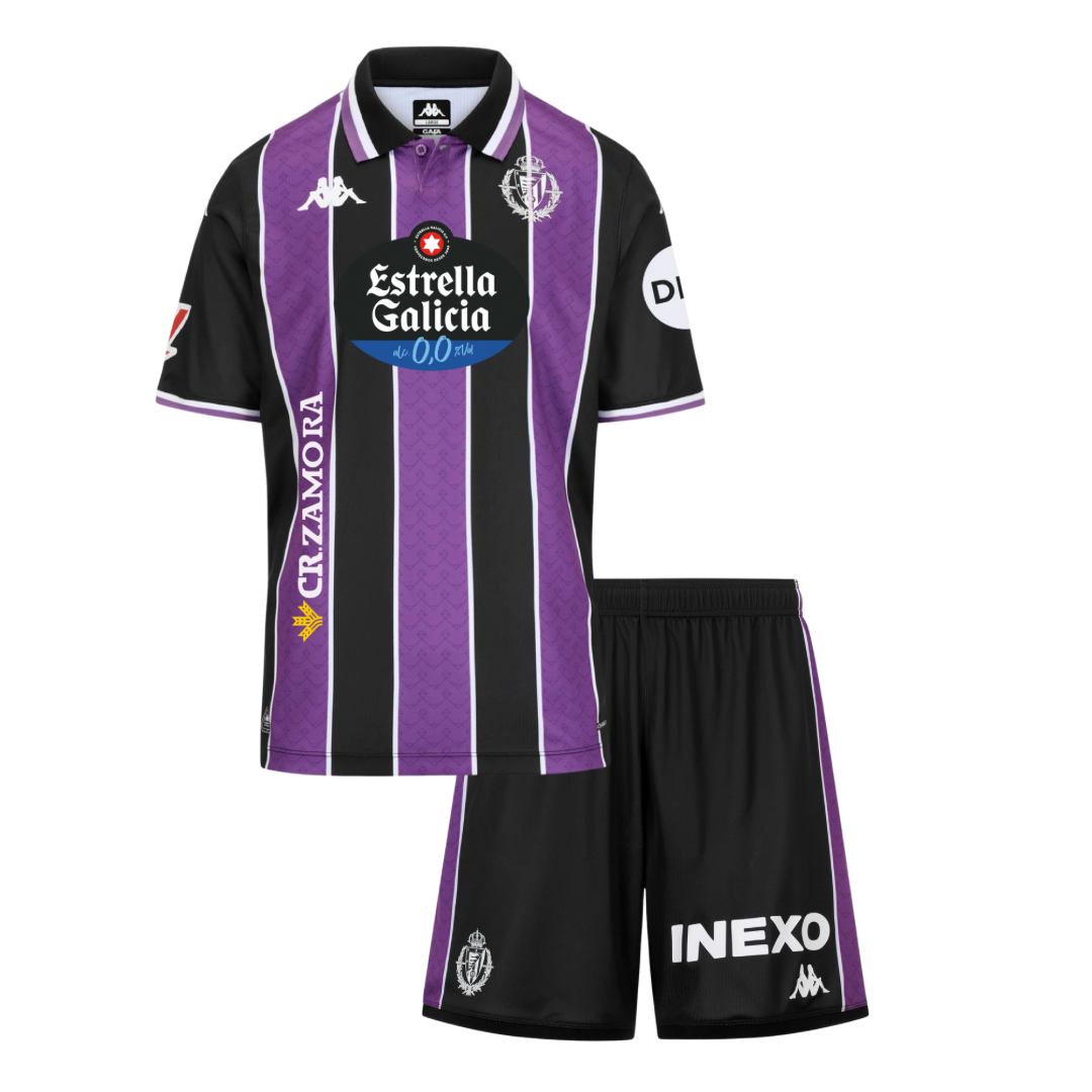 CAMISETAS Y PANTALONES CORTOS NIÑOS REAL VALLADOLID AWAY 25/26