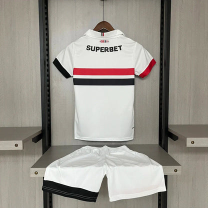 CAMISETA Y PANTALON CORTO NIÑO SAO PAULO HOME 24/25