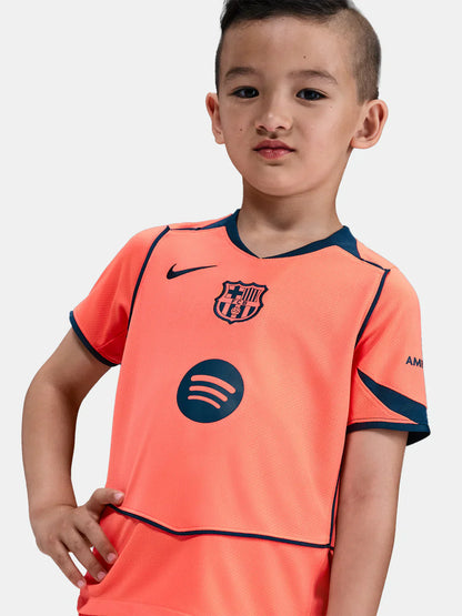 CAMISA E PANTALONES CORTOS PARA NIÑO FC BARCELONA THIRD 25/26