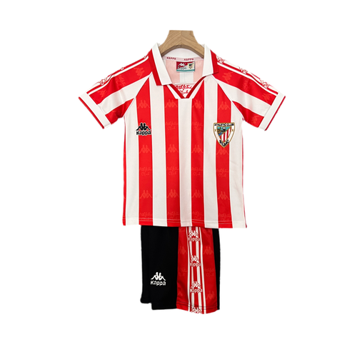 CAMISA E PANTALON CORTO NIÑO ATHLETIC BILBAO HOME RETRO 95/97