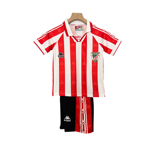 CAMISA E PANTALON CORTO NIÑO ATHLETIC BILBAO HOME RETRO 95/97