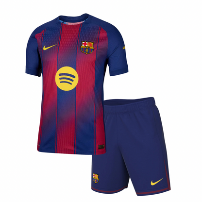 CAMISA E PANTALONES CORTOS PARA NIÑO FC BARCELONA HOME 25/26