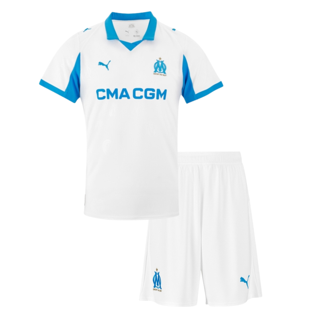 CAMISETA Y PANTALONES CORTOS PARA NIÑOS OLYMPIQUE DE MARSEILLE HOME 25/26