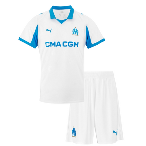 CAMISETA Y PANTALONES CORTOS PARA NIÑOS OLYMPIQUE DE MARSEILLE HOME 25/26