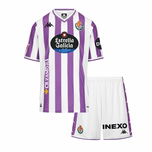CAMISETAS Y PANTALONES CORTOS NIÑOS REAL VALLADOLID HOME 25/26