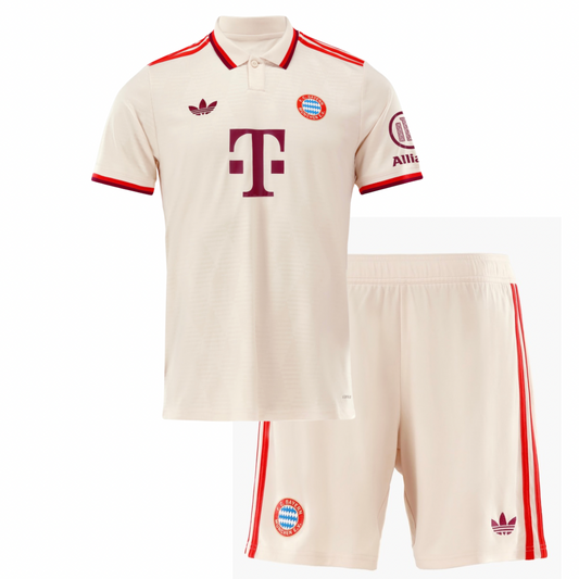 CAMISETA Y PANTALONES CORTOS PARA NIÑOS BAYERN DE MÚNICH THIRD 24/25