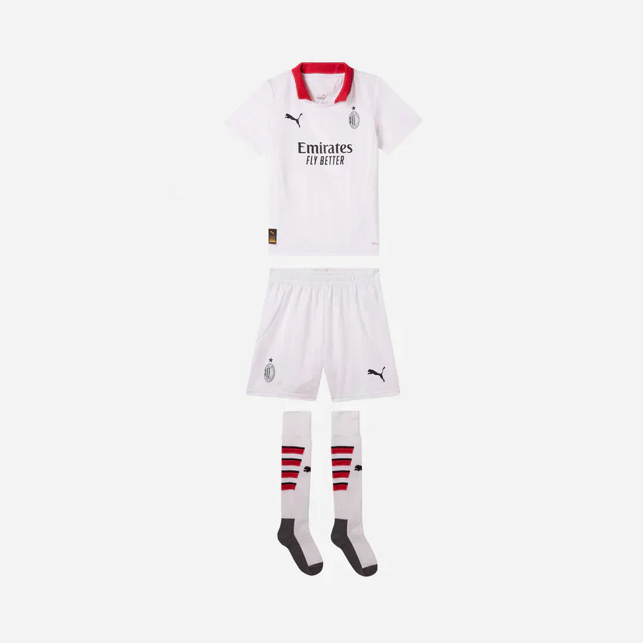 CAMISETA Y PANTALON CORTO PARA NIÑO AC MILAN AWAY 24/25 - CON MEDIAS
