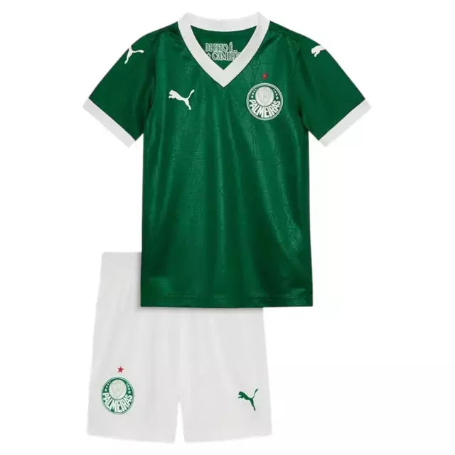 CAMISETA Y PANTALON CORTO PARA NIÑO PALMEIRAS HOME 25/26