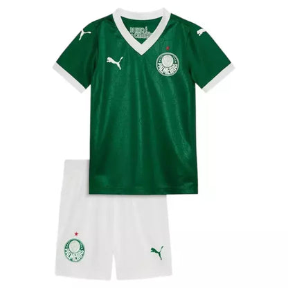 CAMISETA Y PANTALON CORTO PARA NIÑO PALMEIRAS HOME 25/26