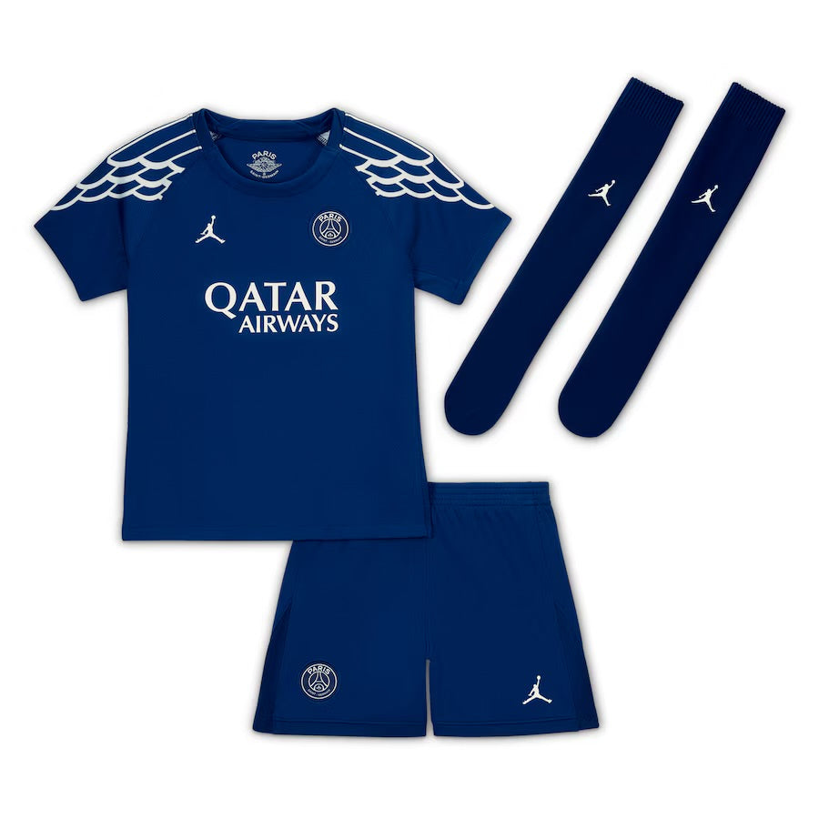 CAMISA E PANTALONES CORTOS PARA NIÑOS PSG JORDAN FOURTH 24/25 - CON MEDIAS