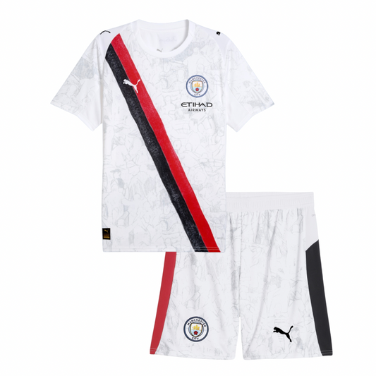 CAMISA E PANTALONES CORTOS PARA NIÑOS MANCHESTER CITY KIDSUPER 25/26