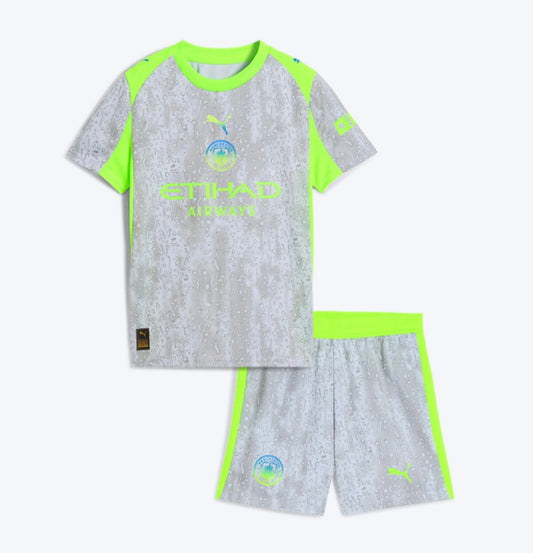 CAMISA E PANTALONES CORTOS PARA NIÑOS MANCHESTER CITY THIRD 25/26