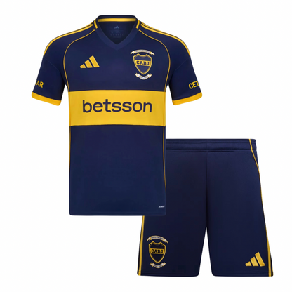 CAMISETA Y PANTALÓN CORTO NIÑO BOCA JUNIORS HOME 25/26