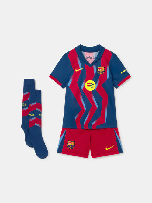 CAMISA E PANTALONES CORTOS PARA NIÑO FC BARCELONA FOURTH 25/26 - CON MEDIAS