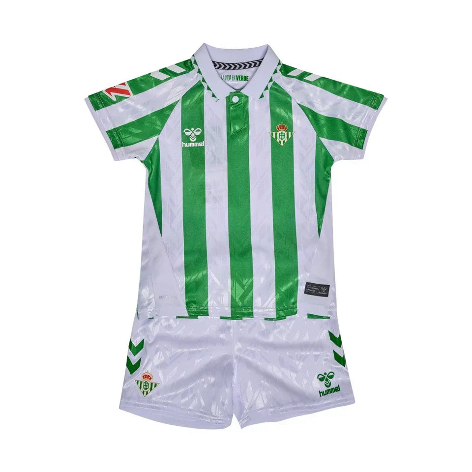CAMISETA Y PANTALÓN CORTO NIÑO REAL BETIS HOME 24/25