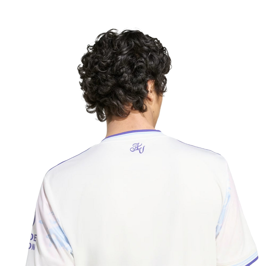 Camiseta Aston Villa third 25/26 vista trasera, detalles blancos y violeta, Reino del Futbol