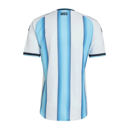 Camiseta Argentina 2026 local vista trasera, rayas celestes y blancas, tienda Reino del Futbol