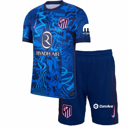 CAMISETA Y PANTALONES CORTOS PARA NIÑOS ATLETICO DE MADRID THIRD 24/25