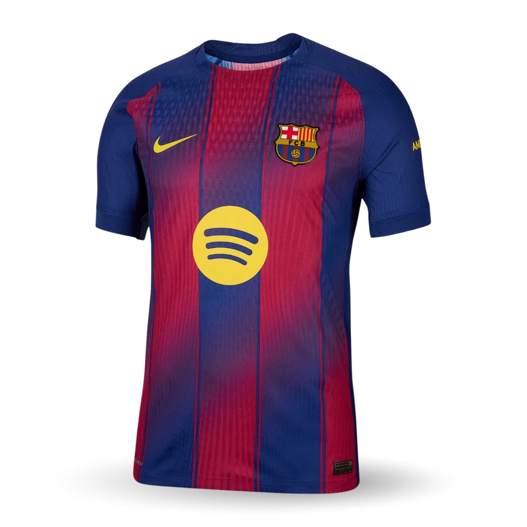 Camiseta FC Barcelona 2025-2026 versión jugador azulgrana con logo Nike y patrocinador Spotify
