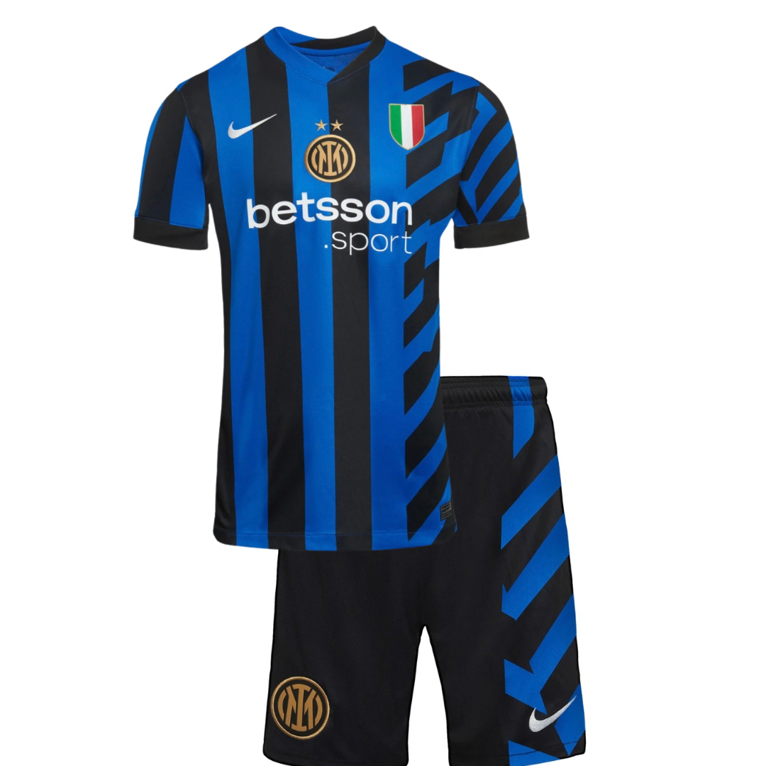 CAMISETA Y PANTALON CORTO PARA NIÑO INTER HOME 24/25