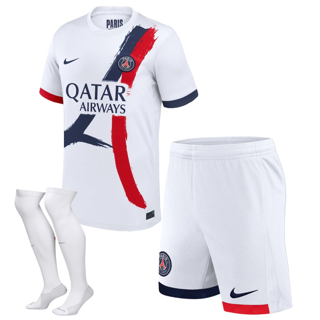 CAMISA E PANTALONES CORTOS PARA NIÑOS PSG AWAY 24/25 - CON MEDIAS
