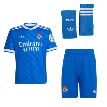 CAMISETA Y PANTALONES CORTOS NIÑOS REAL MADRID THIRD 25/26 - CON MEDIAS
