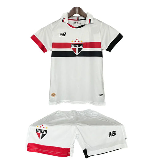 CAMISETA Y PANTALON CORTO NIÑO SAO PAULO HOME 24/25