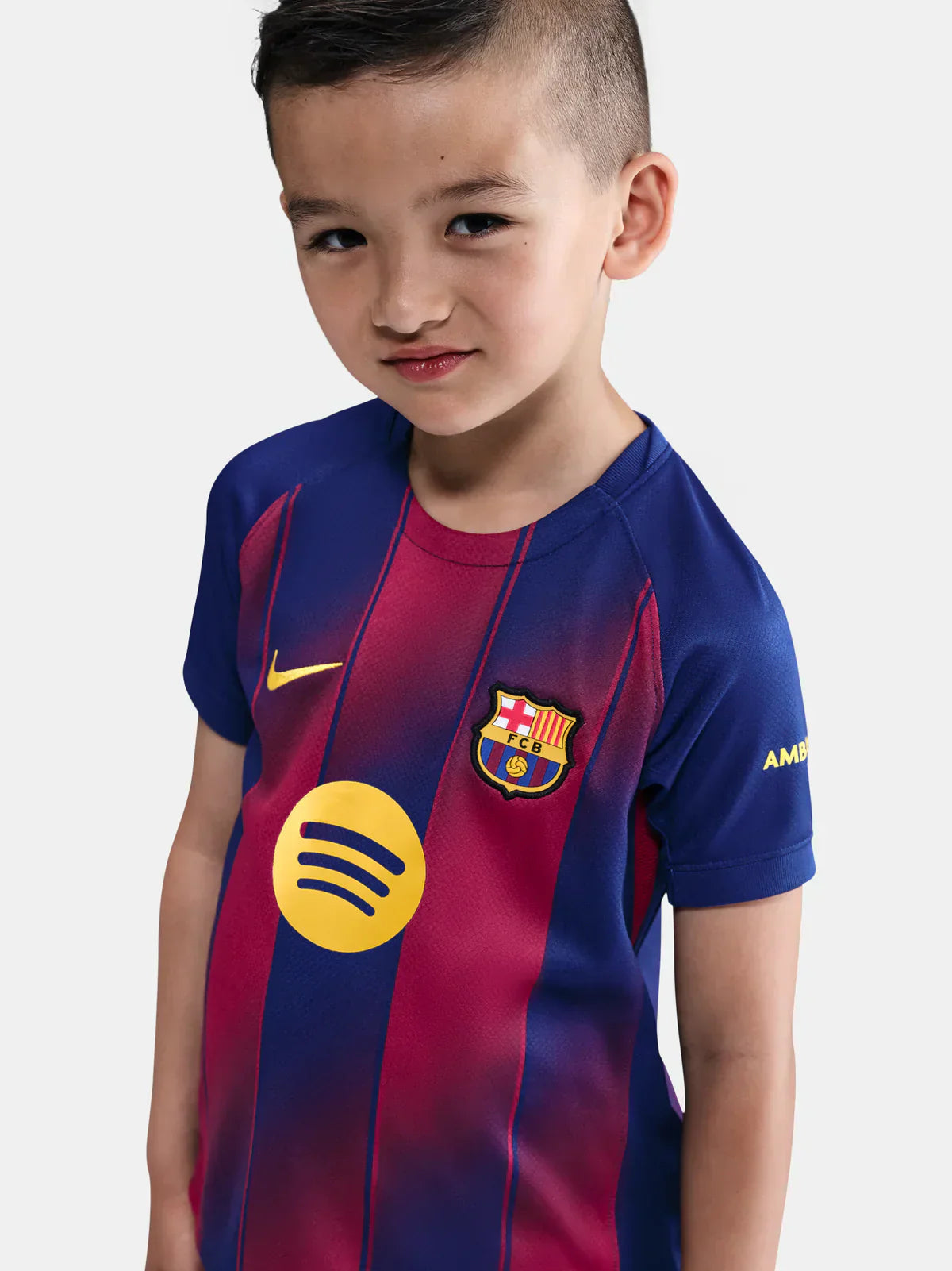 CAMISA E PANTALONES CORTOS PARA NIÑO FC BARCELONA HOME 25/26