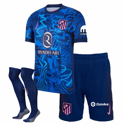 CAMISETA Y PANTALONES CORTOS PARA NIÑOS ATLETICO DE MADRID THIRD 24/25 - CON MEDIAS