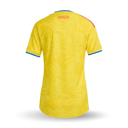 Camiseta amarilla Colombia 2026 para mujer, diseño de mariposa, fútbol, Reino del Futbol
