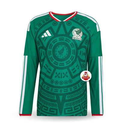 Jersey verde selección México diseño calendario azteca, logo Reino del Futbol, fútbol mexicano